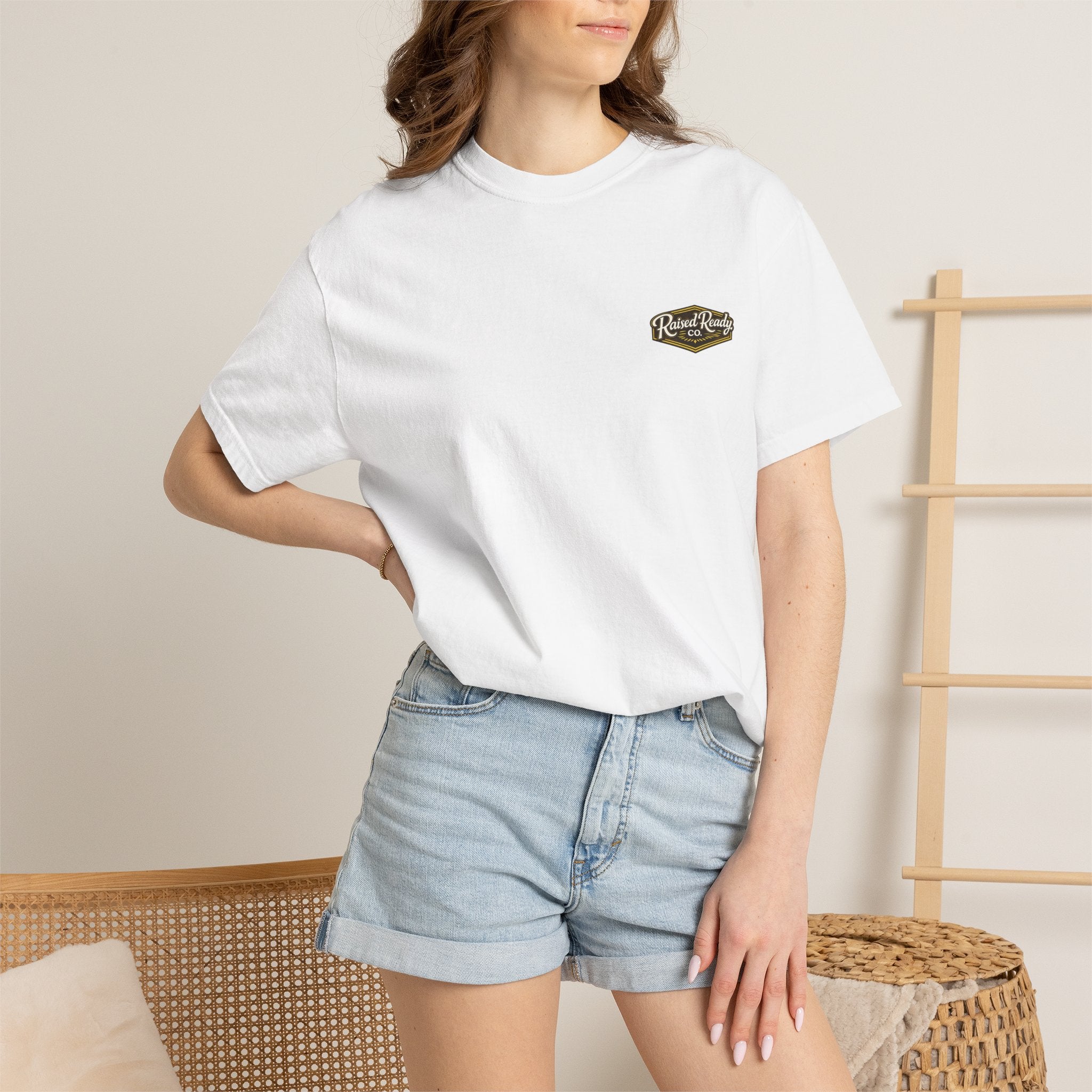 Raised Ready Co. Hunting Dogs T-Shirt — Retriever Duo with Shotgun Graphic