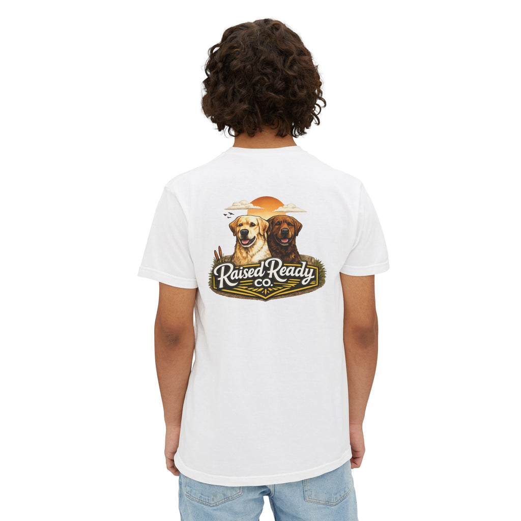 Raised Ready Co. Labrador Pocket T-Shirt — Dog Lover Graphic Tee