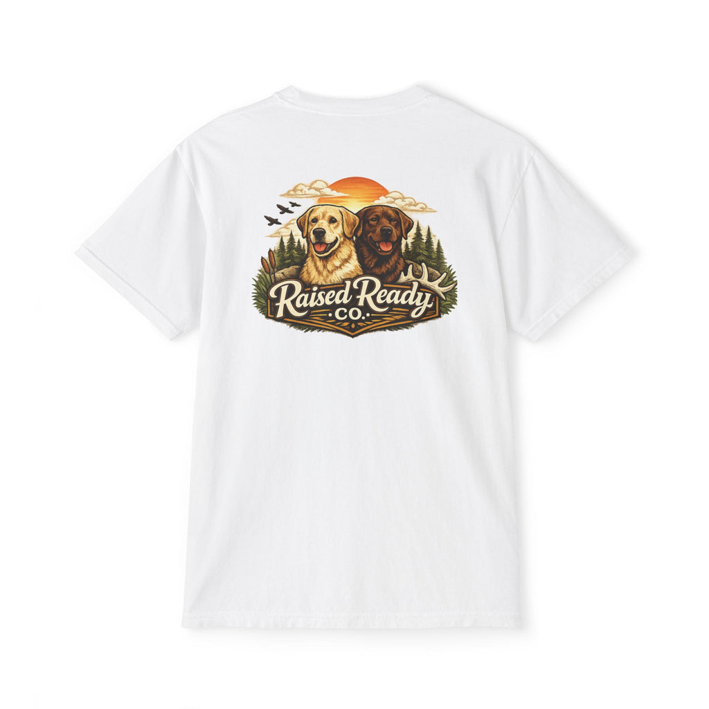 Raised Ready Co. Labrador Pocket T-Shirt — Dog Lover Graphic Tee