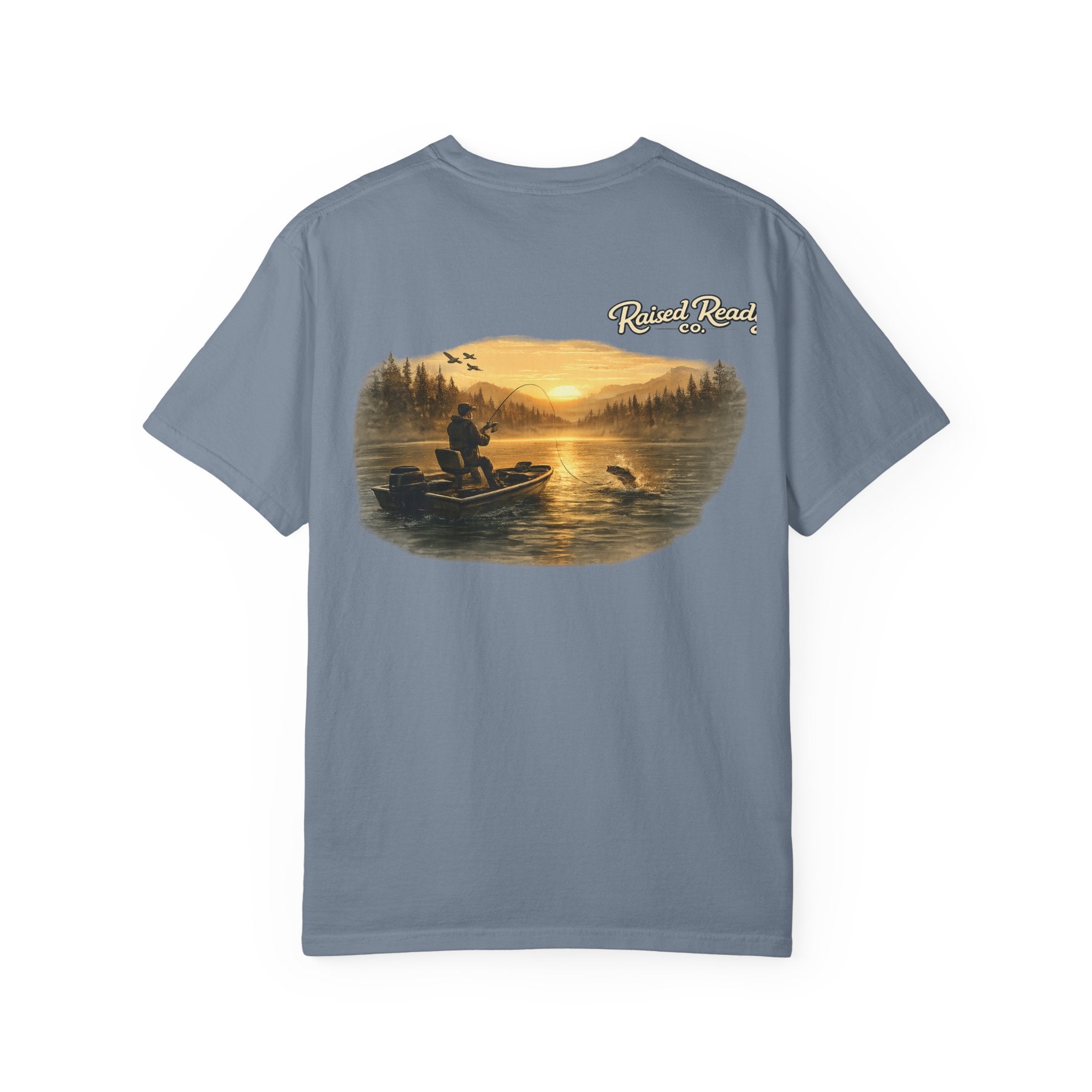 Fishing Sunrise Graphic T-Shirt — "Reel & Relax" Outdoors Tee