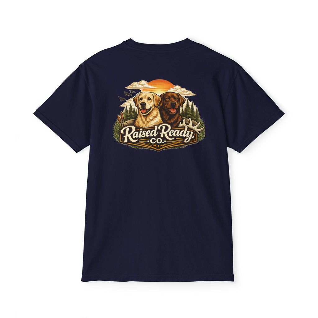 Raised Ready Co. Labrador Pocket T-Shirt — Dog Lover Graphic Tee