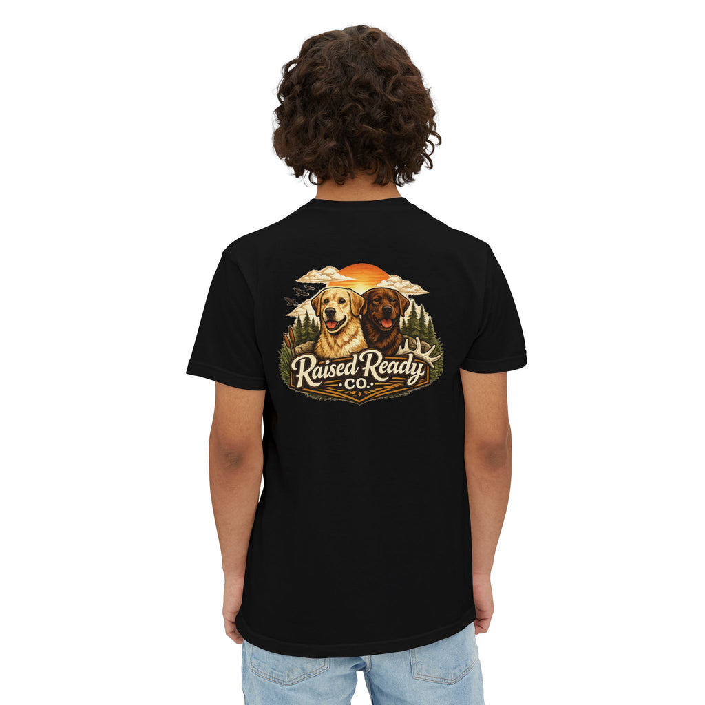 Raised Ready Co. Labrador Pocket T-Shirt — Dog Lover Graphic Tee