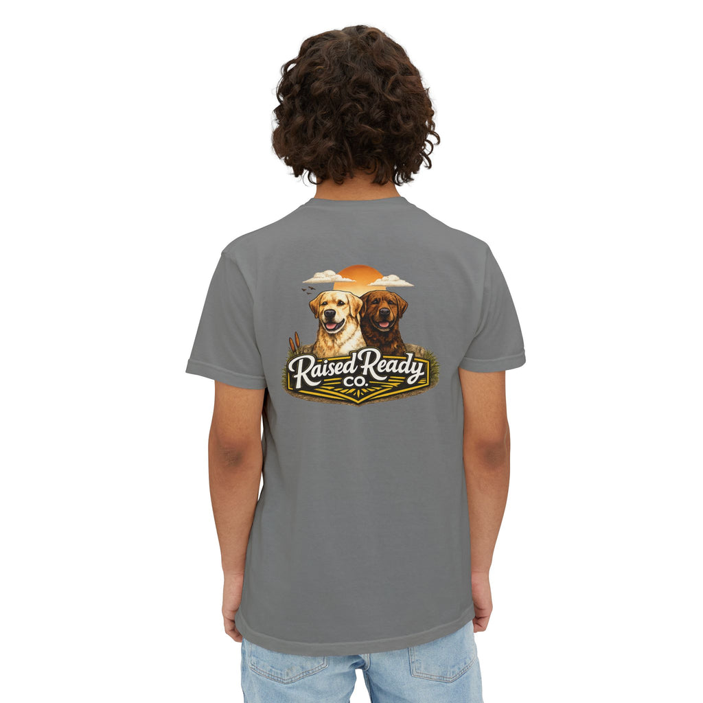 Raised Ready Co. Labrador Pocket T-Shirt — Dog Lover Graphic Tee