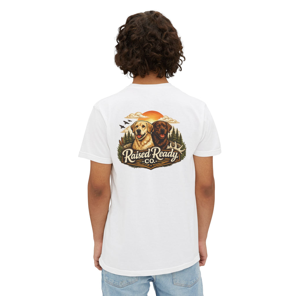 Raised Ready Co. Labrador Pocket T-Shirt — Dog Lover Graphic Tee