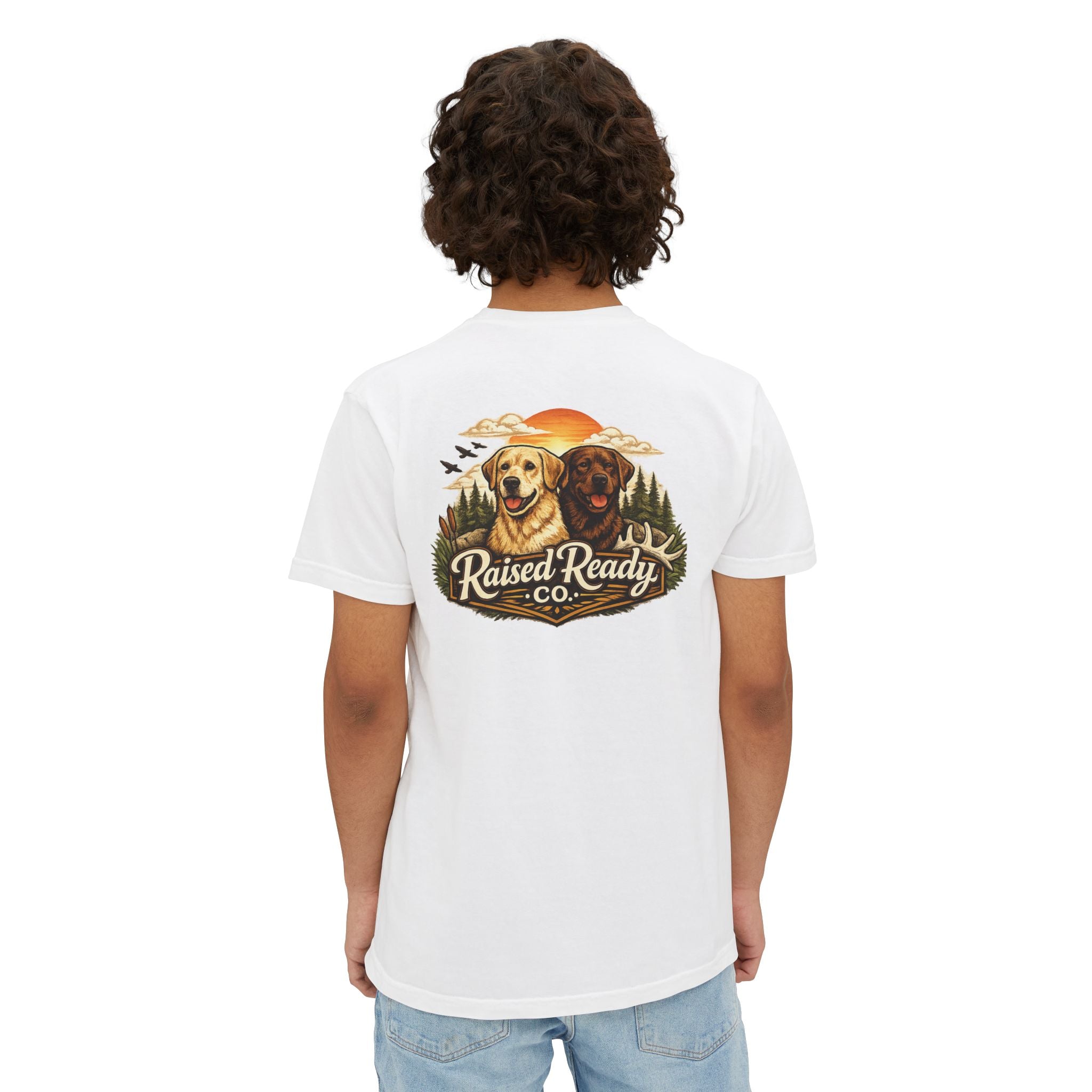 Raised Ready Co. Labrador Pocket T-Shirt — Dog Lover Graphic Tee