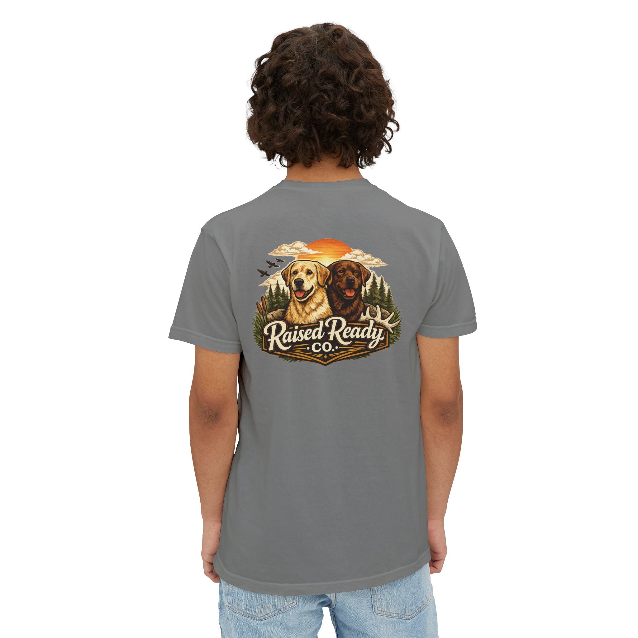 Raised Ready Co. Labrador Pocket T-Shirt — Dog Lover Graphic Tee
