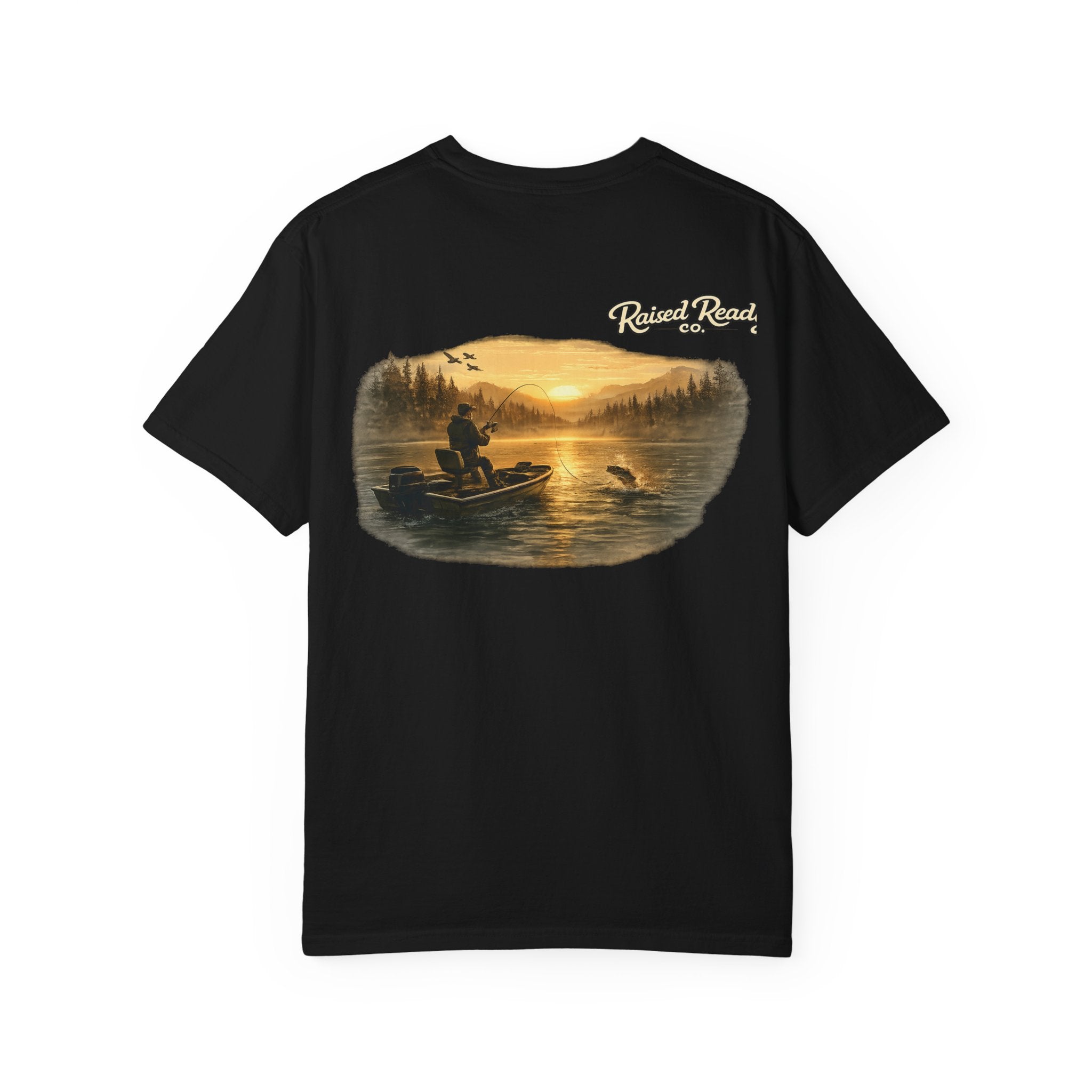 Fishing Sunrise Graphic T-Shirt — "Reel & Relax" Outdoors Tee