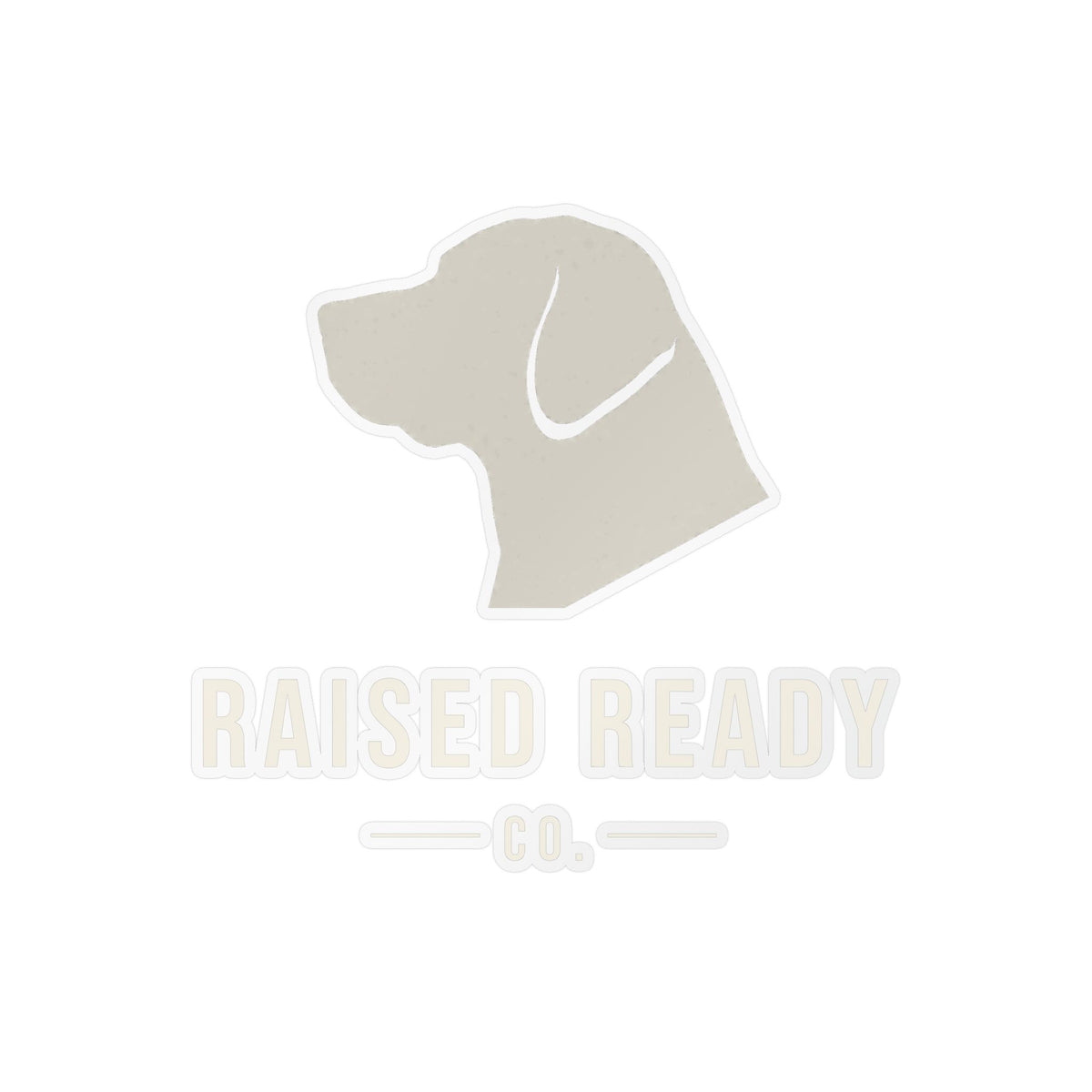 Raised Ready Co. Lockup Decal — Clear Vinyl