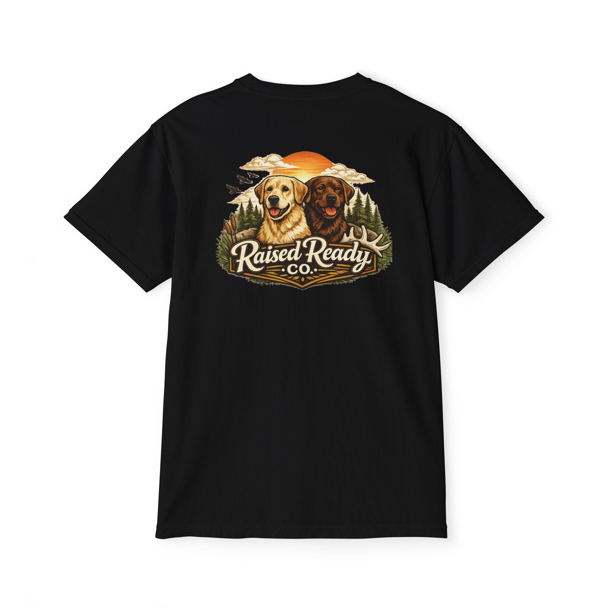 Raised Ready Co. Labrador Pocket T-Shirt — Dog Lover Graphic Tee