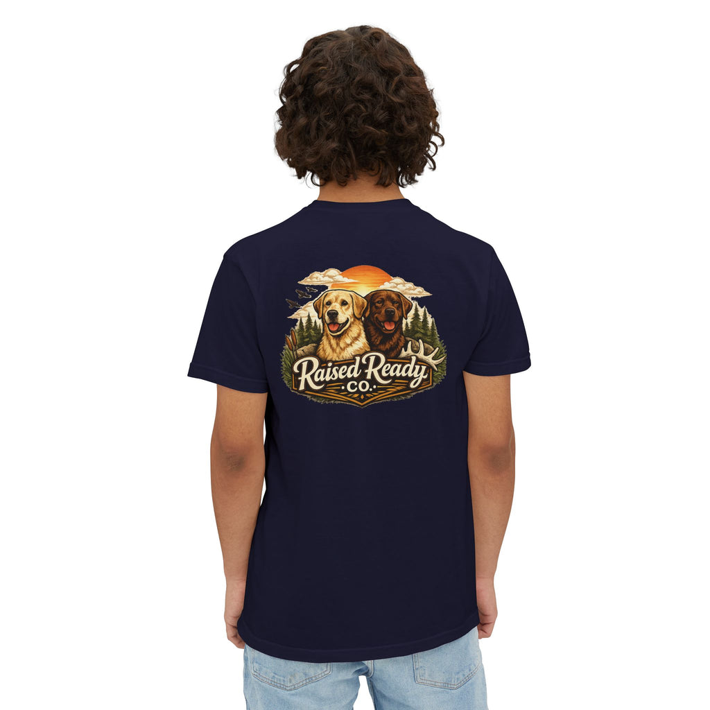 Raised Ready Co. Labrador Pocket T-Shirt — Dog Lover Graphic Tee