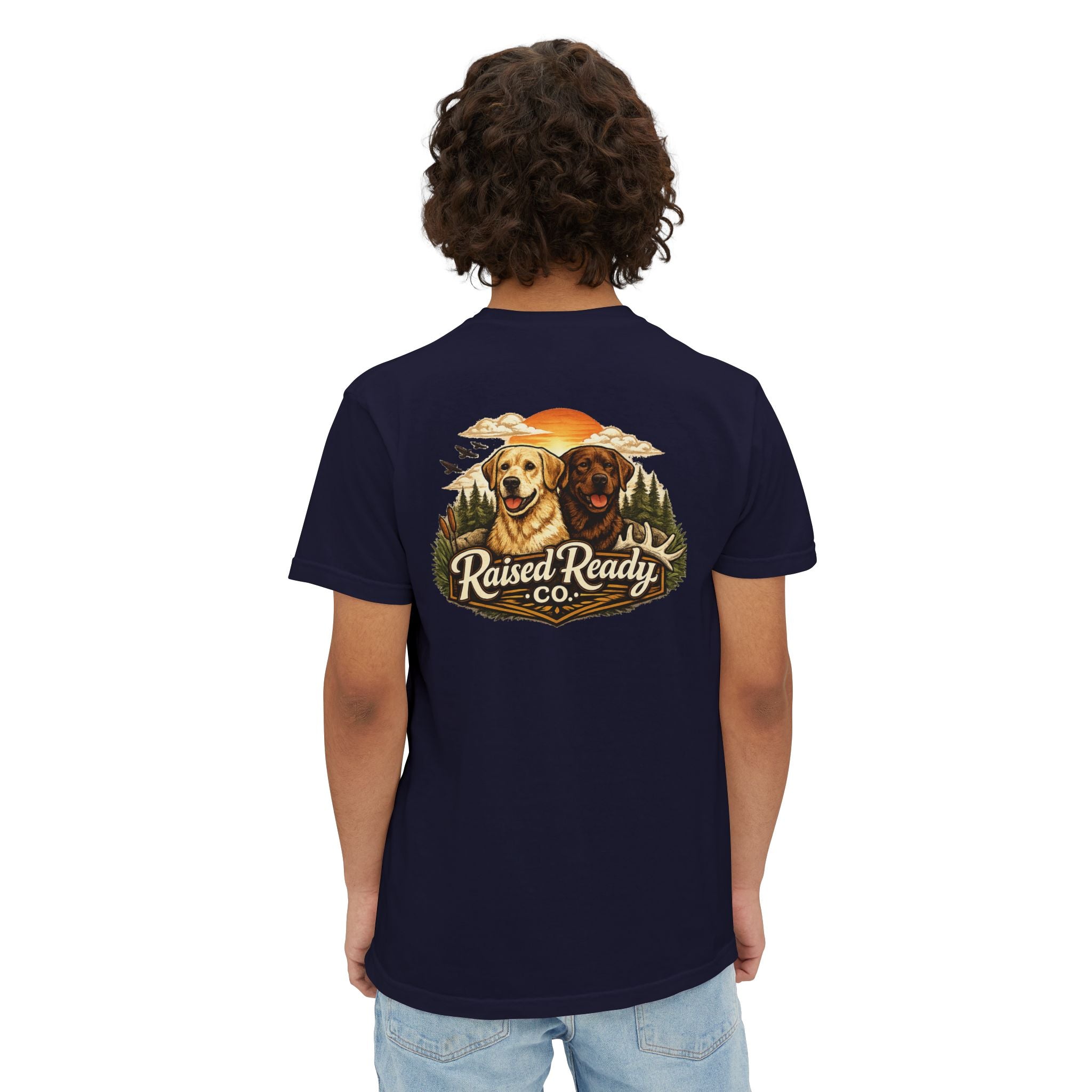 Raised Ready Co. Labrador Pocket T-Shirt — Dog Lover Graphic Tee