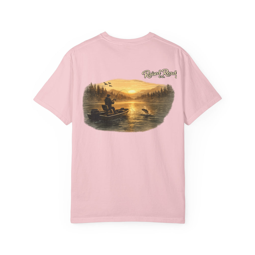 Fishing Sunrise Graphic T-Shirt — "Reel & Relax" Outdoors Tee