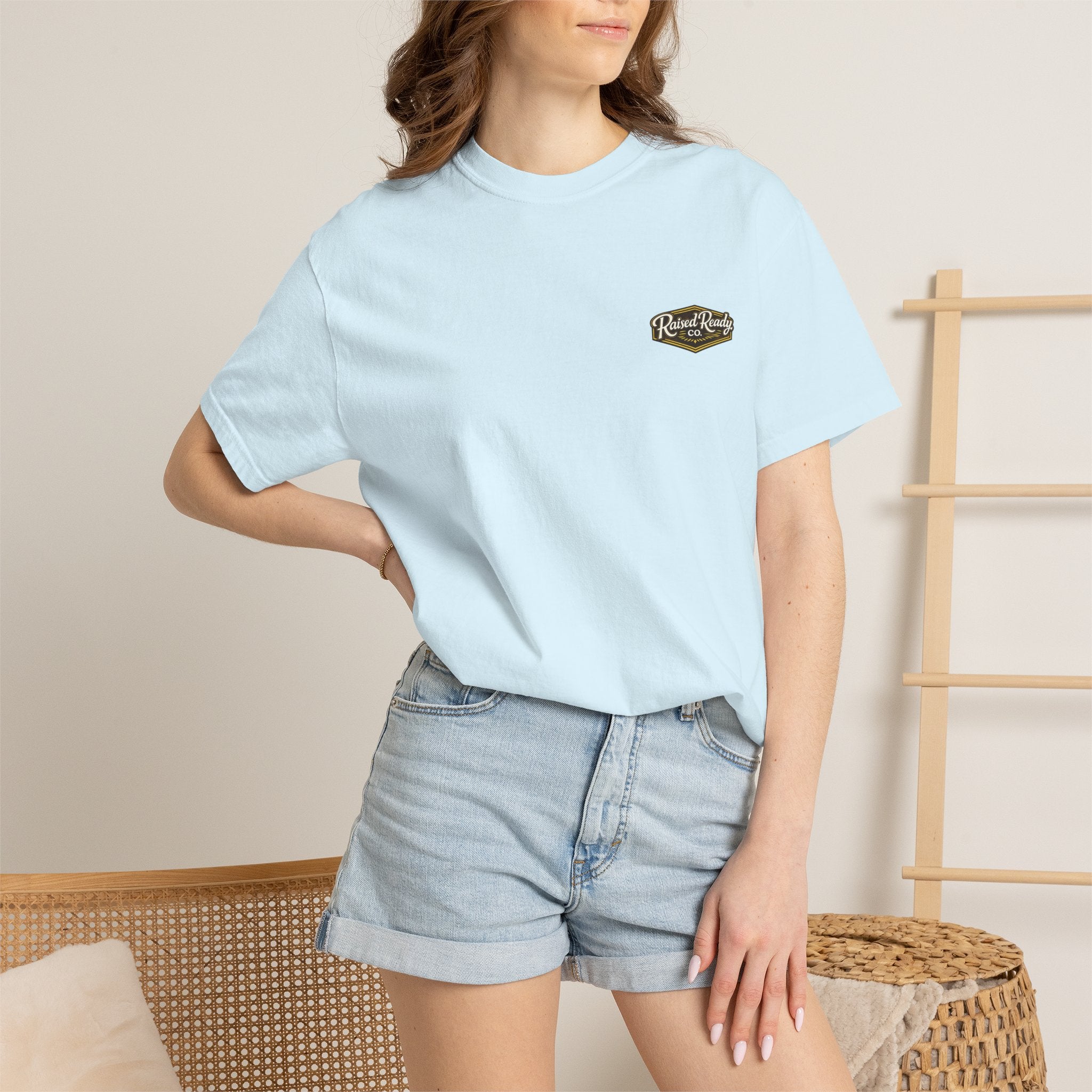 Raised Ready Co. Hunting Dogs T-Shirt — Retriever Duo with Shotgun Graphic