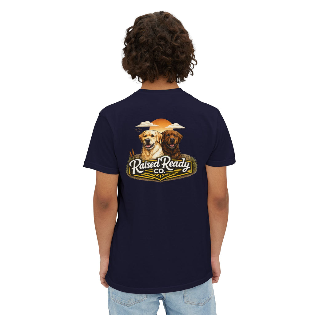 Raised Ready Co. Labrador Pocket T-Shirt — Dog Lover Graphic Tee