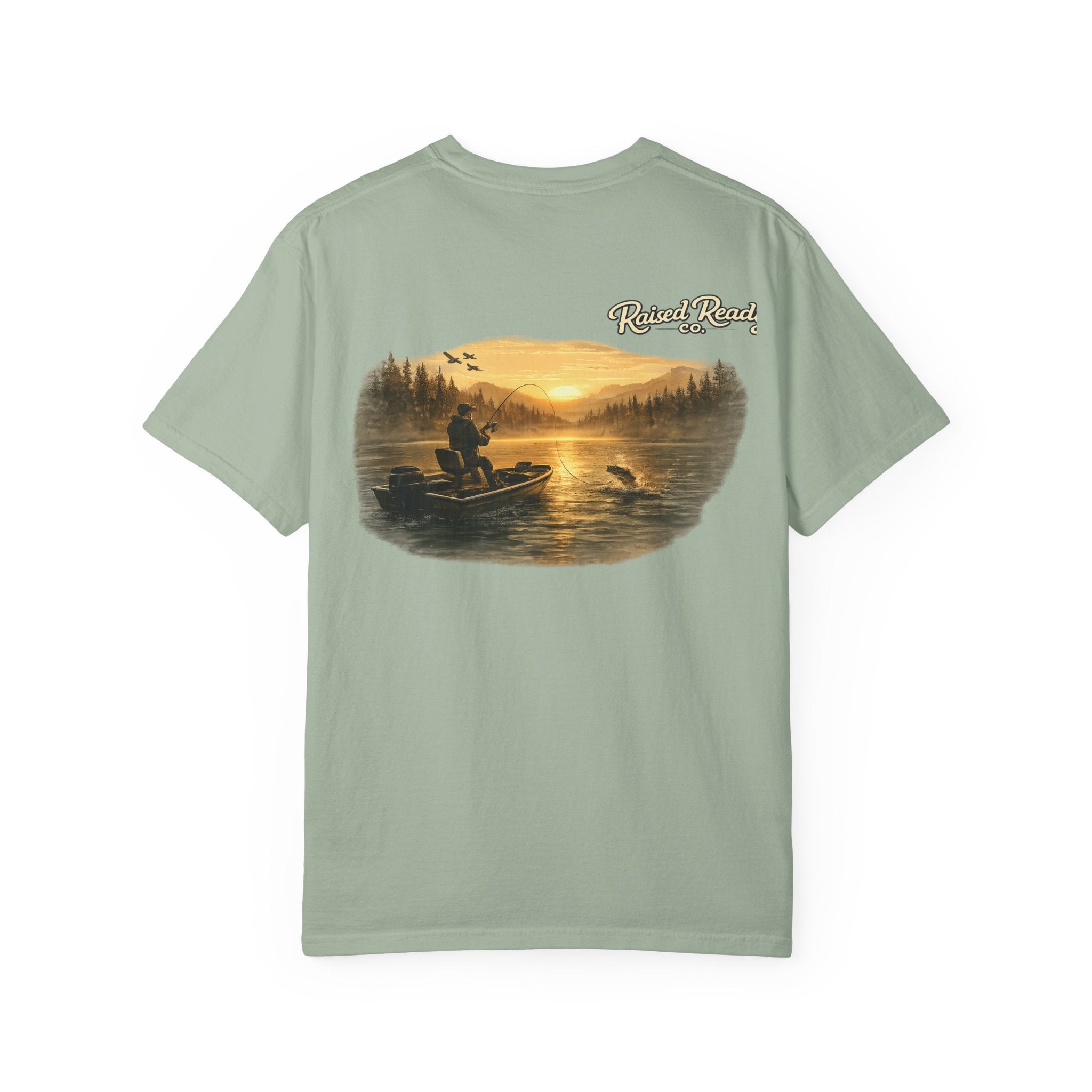 Fishing Sunrise Graphic T-Shirt — "Reel & Relax" Outdoors Tee