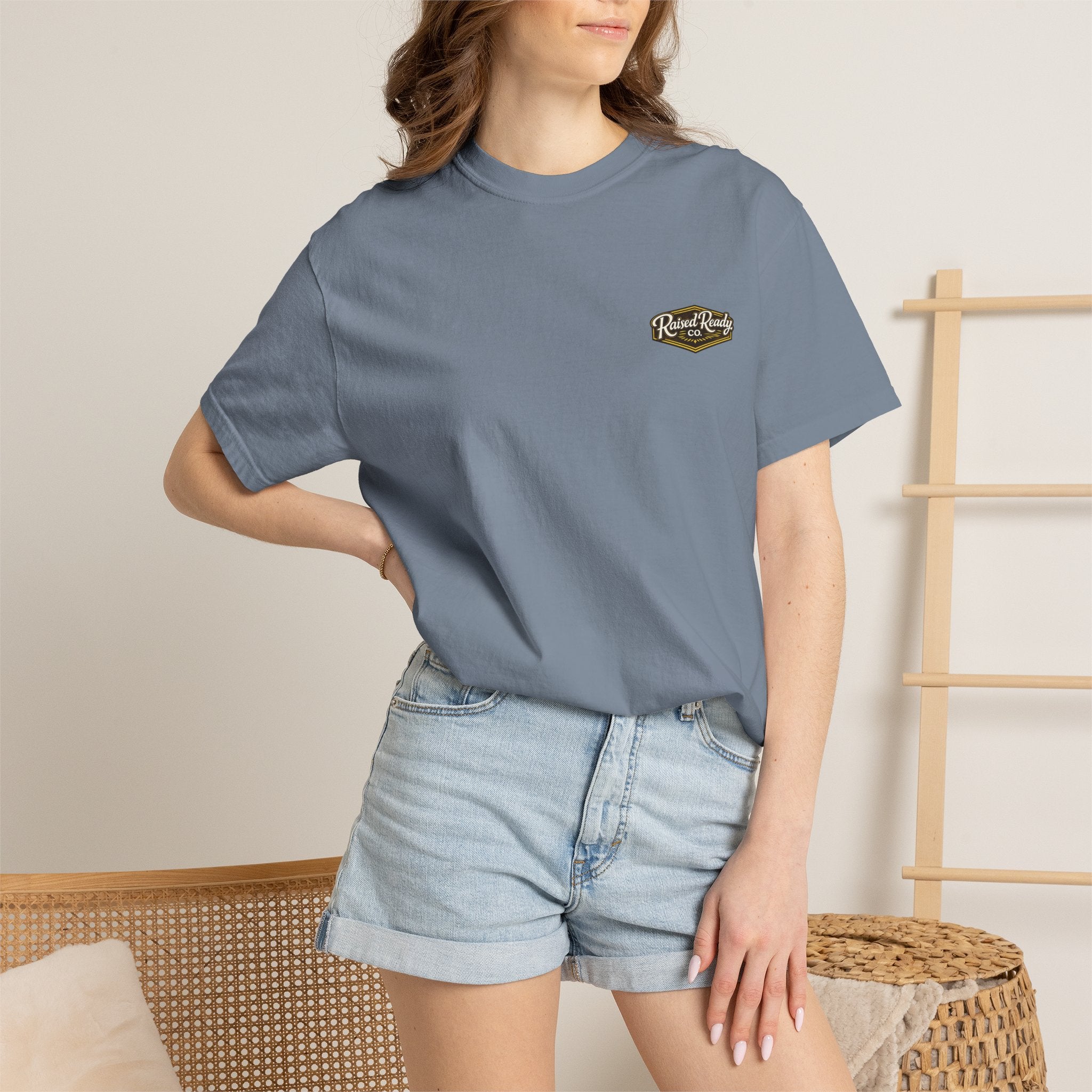 Raised Ready Co. Hunting Dogs T-Shirt — Retriever Duo with Shotgun Graphic