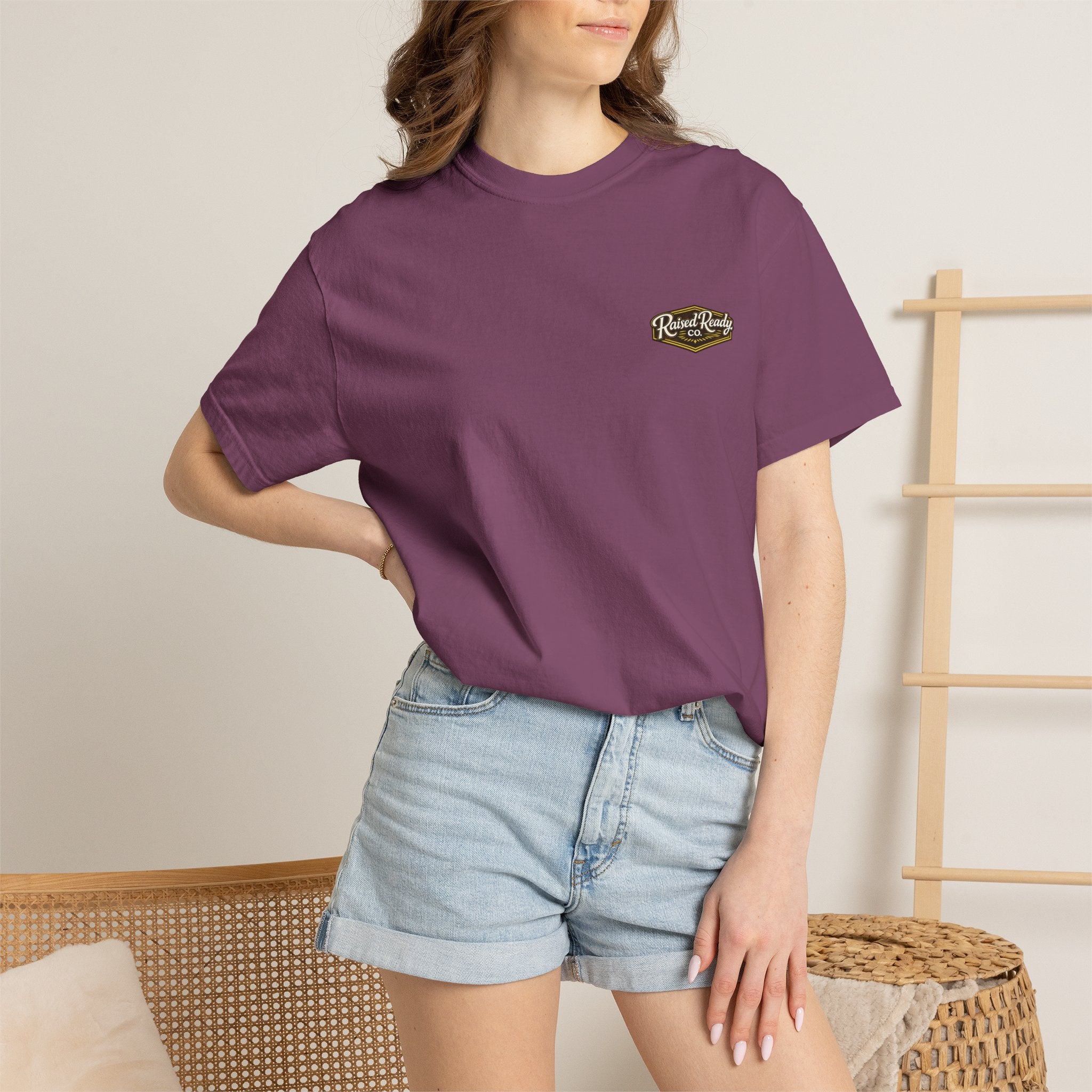 Raised Ready Co. Hunting Dogs T-Shirt — Retriever Duo with Shotgun Graphic