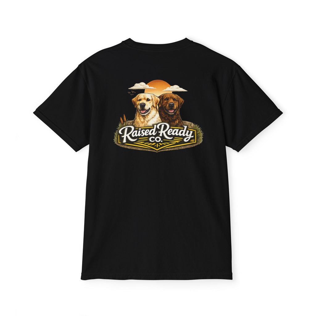 Raised Ready Co. Labrador Pocket T-Shirt — Dog Lover Graphic Tee